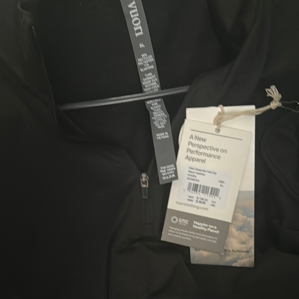 Vuori Halo Essential Half Zip *NWT XL/Black Heather - Picture 6 of 7